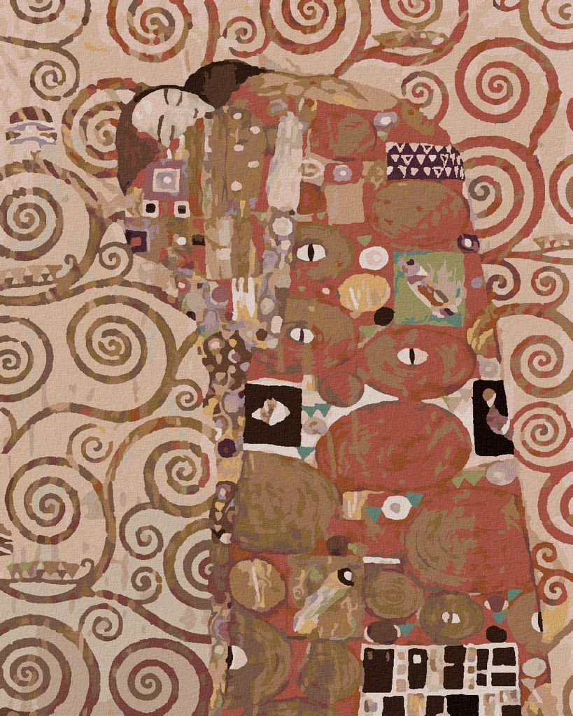 Zuty - Malen nach Zahlen - DIE UMARMUNG (G. KLIMT), 40x50 cm, mit Keilrahmen (bereits gespannt)