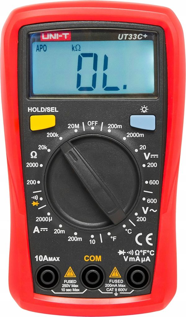 Professionelles Spannungsmessgerät LCD Uni-T Ut33c+ Produktbild 