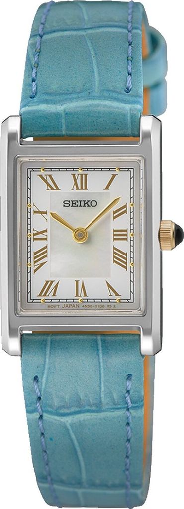 Seiko SWR101P1 Damenuhr Rechteckig Türkis 1