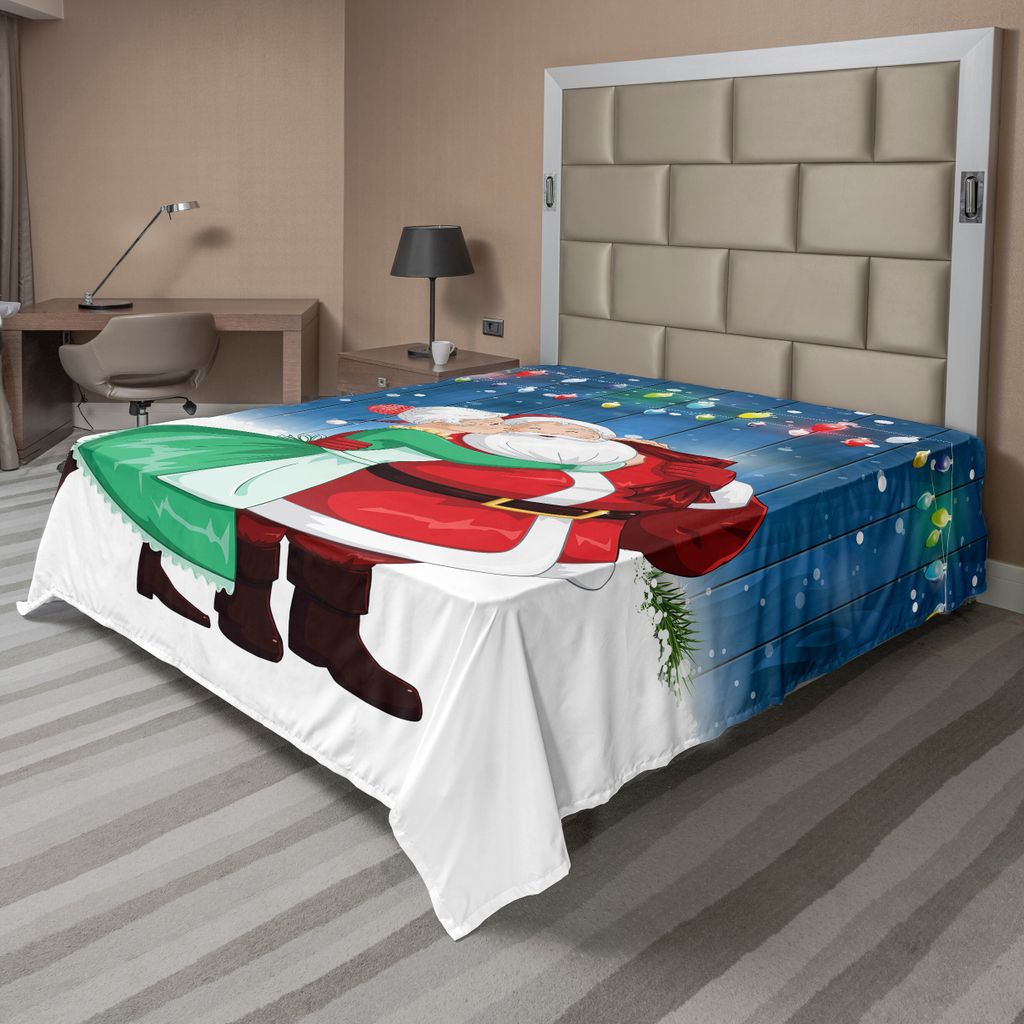 ABAKUHAUS Western Bettlaken, Traditioneller Cowboy Silhouette Anstarren Sonnenuntergang Kaktus Landschaft, weiches bequemes oberes Bettlaken für e...