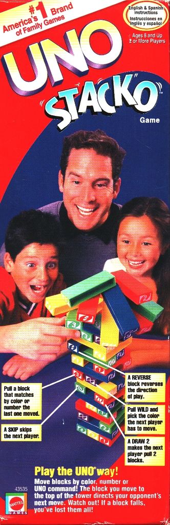 Mattel 43535 - UNO Stacko, Geschicklichkeitsspiel