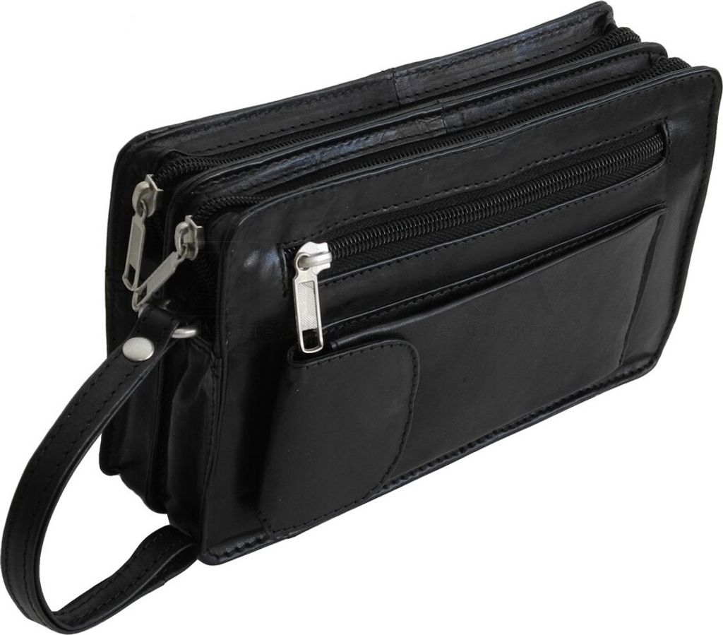 Bag Street - Leder Herren Handgelenktasche Herrentasche - Produktbild 