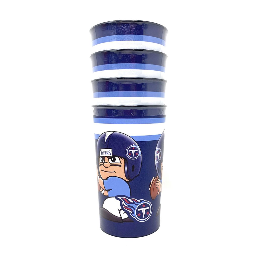 NFL Tennessee Titans Partybecher Trinkbecher Set 4-Stück Becher Cup 525ml