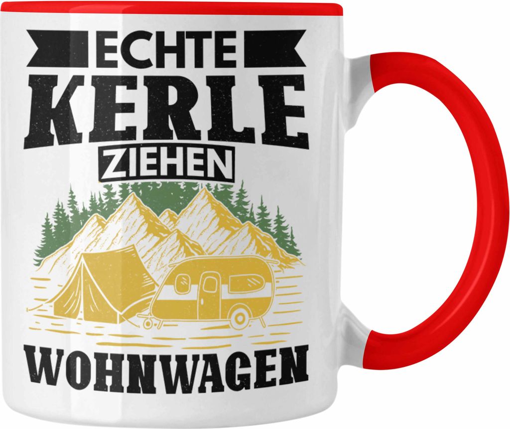 Trendation - Echte Kerle Ziehen Wohnwagen Wohnmobil Tasse Produktbild 