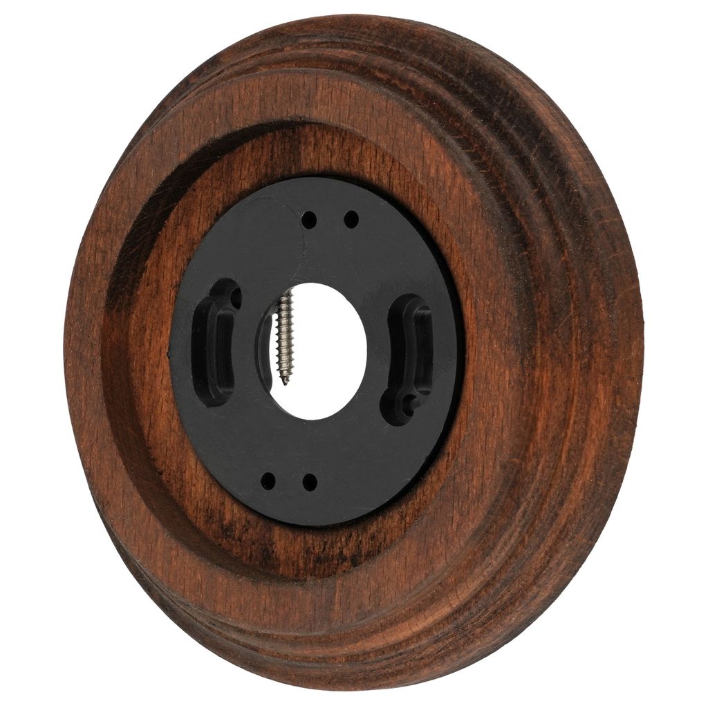Aufputz Buchenholz Retro Rahmen 1-fach I QR1 dunkel