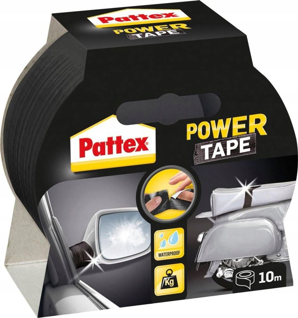 Band Pattex® Power Tape, klebend, 50 mm, L-10 m, schwarz Produktbild 