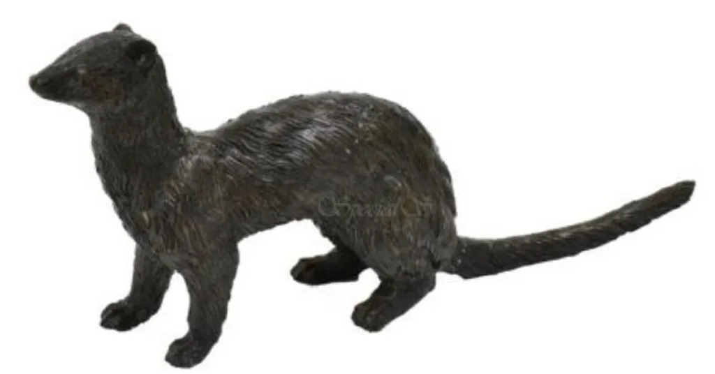 Sculpture d'Hermine Décorative en Bronze Véritable pour Intérieur Chic - 2