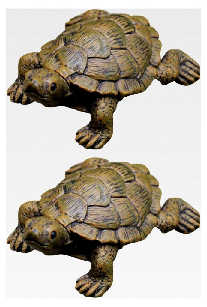 2 Simulierte Schildkrötenmodelle für Gartendekoration und Landschaftsgestaltung
