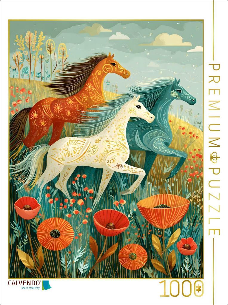 CALVENDO Puzzle Ein Motiv aus dem Kalender "Folk Art Seasons | 1000 Teile Lege-Größe 64x48cm Foto-Puzzle für glückliche Stunden