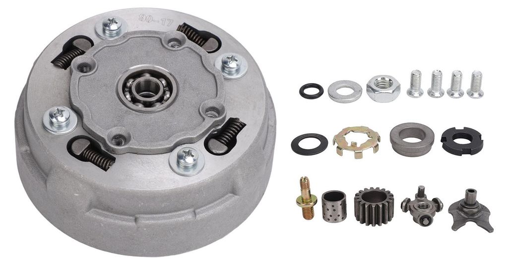 Halbautomatische Kupplungsbaugruppe mit 17 Zähnen, Hochleistungs-Auto-Kit für Motor-Dirt-Bikes, ATV, Go-Kart von 50 cc bis 125 cc