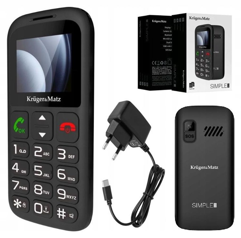 Krüger&Matz KM0923-2G Seniorentelefon Simple 923, Dual-SIM, Produktbild 