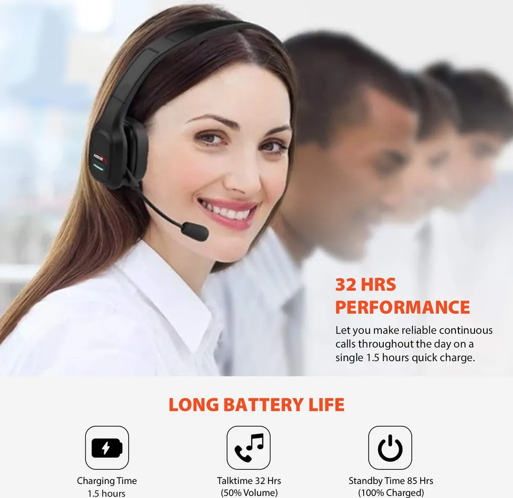 Casque Bluetooth microphone antibruit compatible Google Assistant HQ - 7