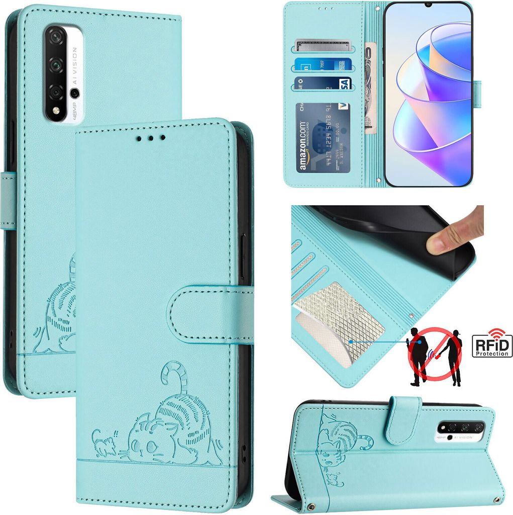 Kožené pouzdro pro Honor 20 /Honor 20 Pro, sladká kočka Obrázek produktu 