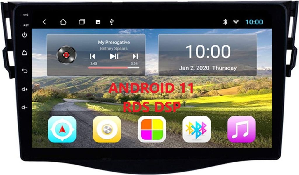 Toyota RAV4 Android 13 Autoradio 9" Touchscreen BT GPS Navi Produktbild 