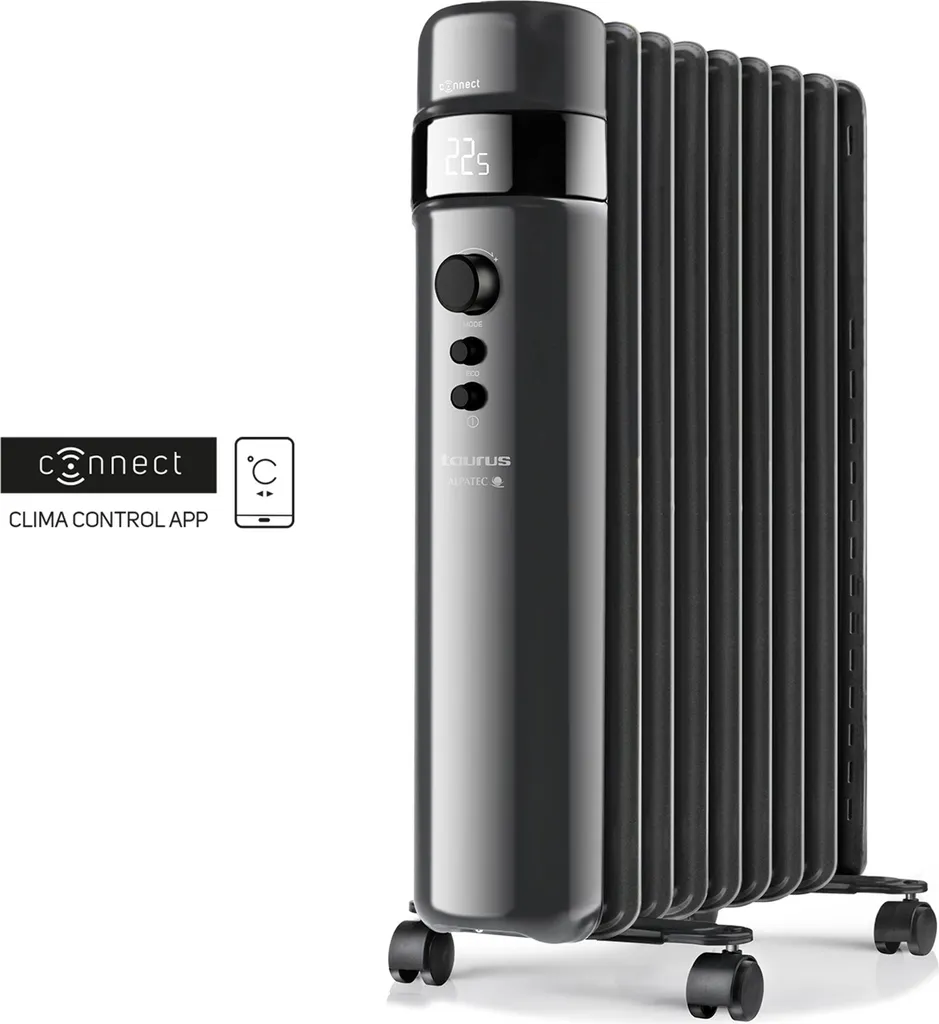 Radiateur bain d'huile connecté 2000W Taurus : fin au froid hivernal