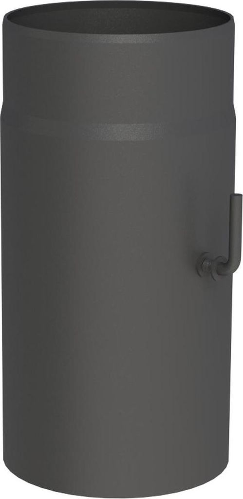 Ø 120 mm Ofenrohr 30 cm - mit Drosselklappe - schwarz
