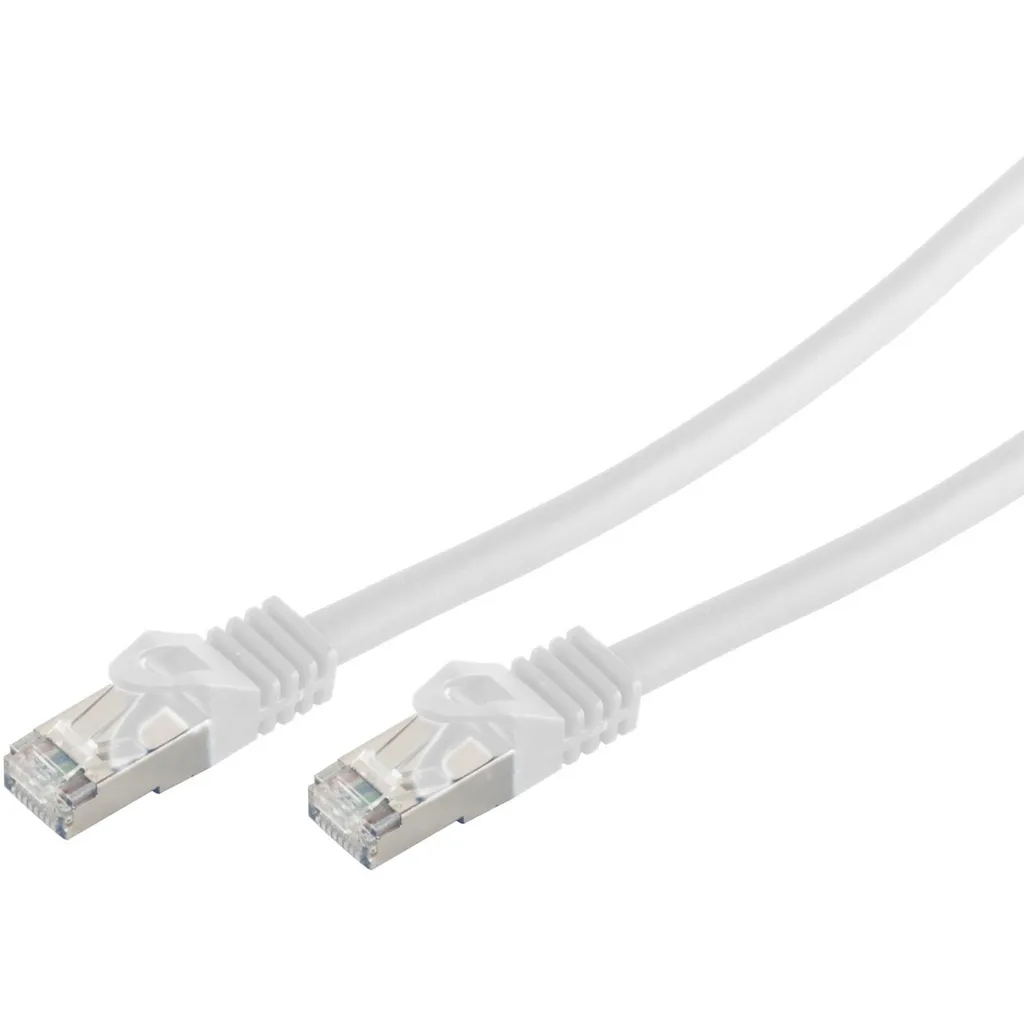 Cavo Patch Cat 7 0,5m Bianco S/FTP | Massima Velocità per la tua LAN