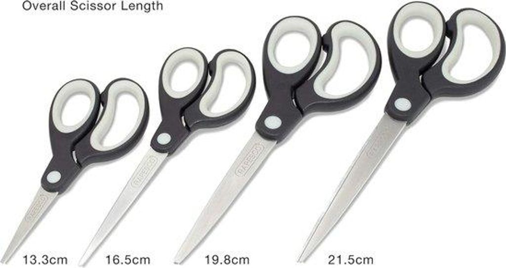 Mehrzweckschere-Set, Edelstahl, Schwarz/Grau, 4-teilig, Büro