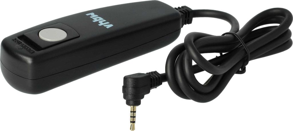 vhbw Fernauslöser Fernbedienung Kabel kompatibel mit Panasonic Lumix DMC-FZ30, DMC-FZ200, DMC-FZ300, DMC-FZ50 Kamera, 1 m, 2-stufige Auslösefunktion