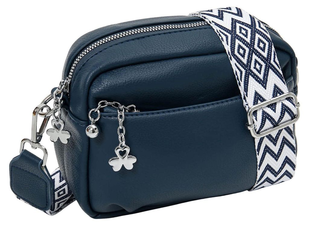Leoberg Clutch Bag Umhängetasche mit verstellbaren Gurt - Schultertasche in Blau-315102
