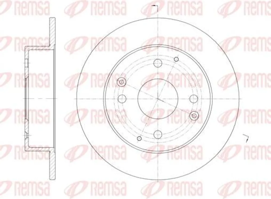 Disque de frein REMSA 61156.00 sans vibration pour Accord OE 42510S1SE00