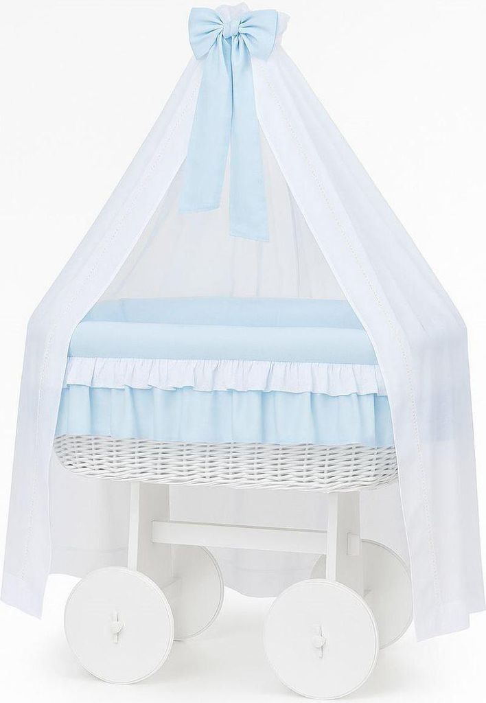 Handgewebtes Babybett aus Korbgeflecht von Bellafurn – Wiege – leicht und sicher für Babys bis zu 9 Monaten