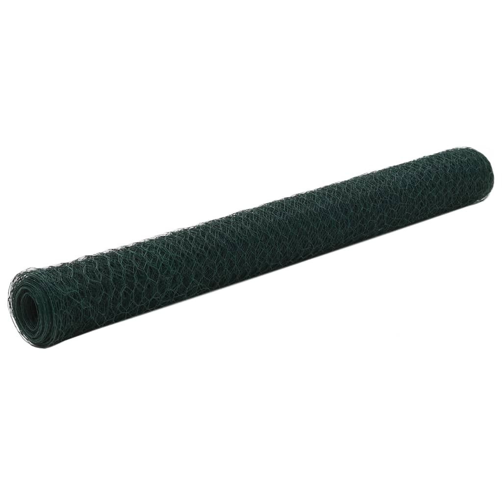 vidaXL Grillage en acier avec revêtement PVC 25×1,2 m vert Image du produit 