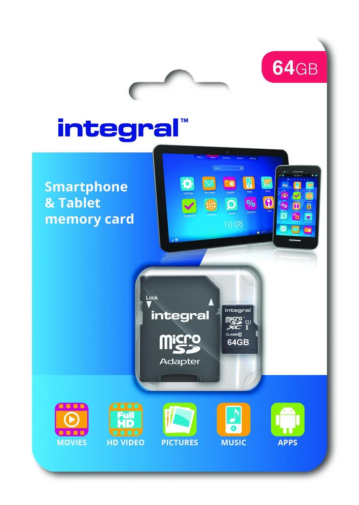 Integral SDXC Micro 64GB UHS-I Adapter