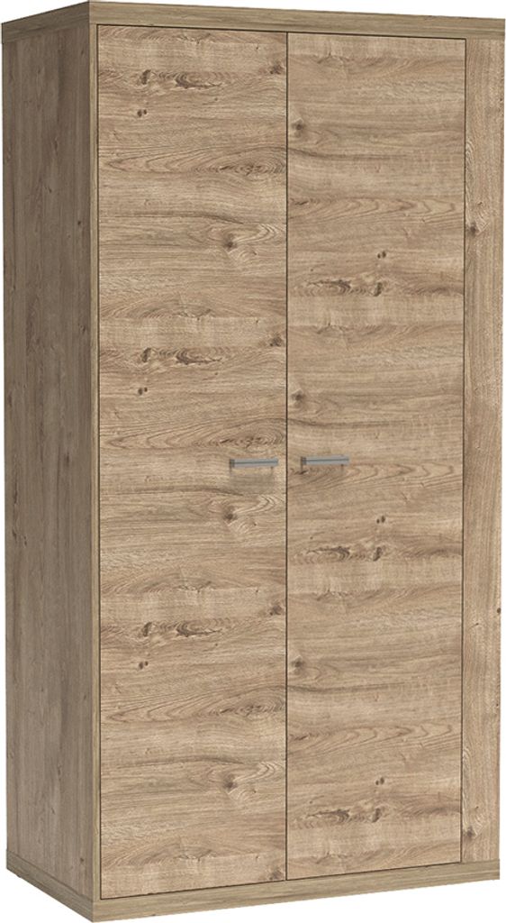 Schlafzimmer Kleiderschrank mit Schrankteiler in Eiche NUSCO-161