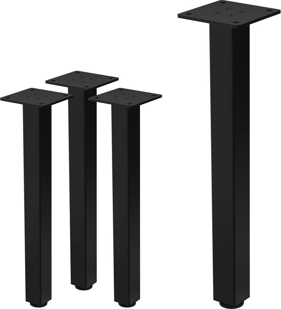 ML-Design Set di 4 gambe per tavolo I-Design 42 cm Nero Immagine del prodotto 