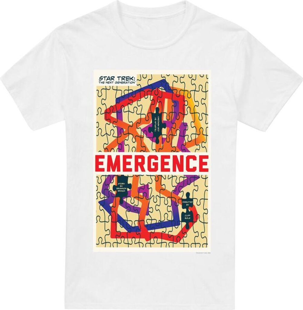 Star Trek - "The Next Generation Season 7 Episode 23" T-Shirt für Herren TV5499 (M) (Weiß)