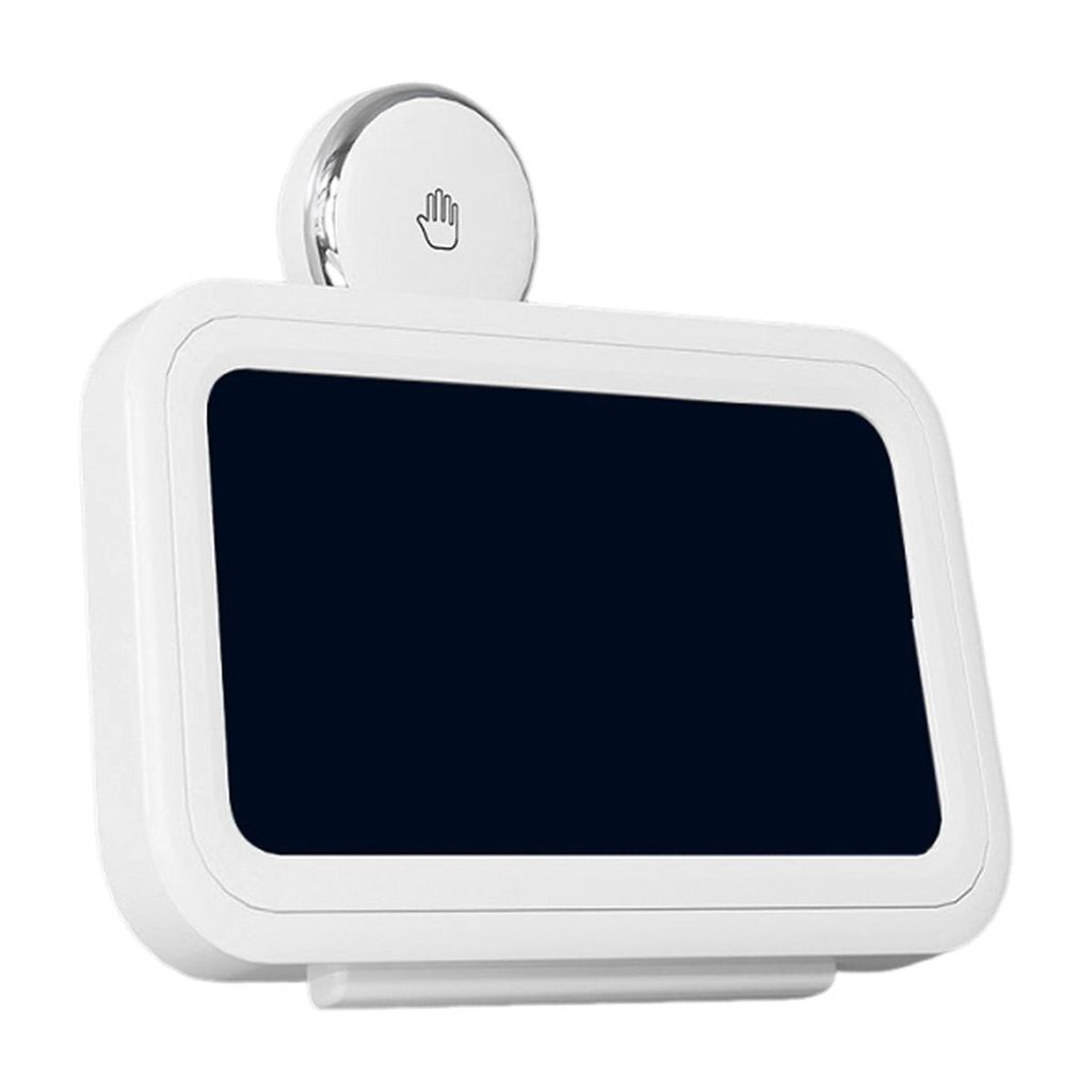 Universal-Smartphone-Halterung mit Saugnapf, wasserdicht, verstellbar, für Duschbereich, Küche, Bad, Elfenbeinweiß, 20 x 12 x 2 cm