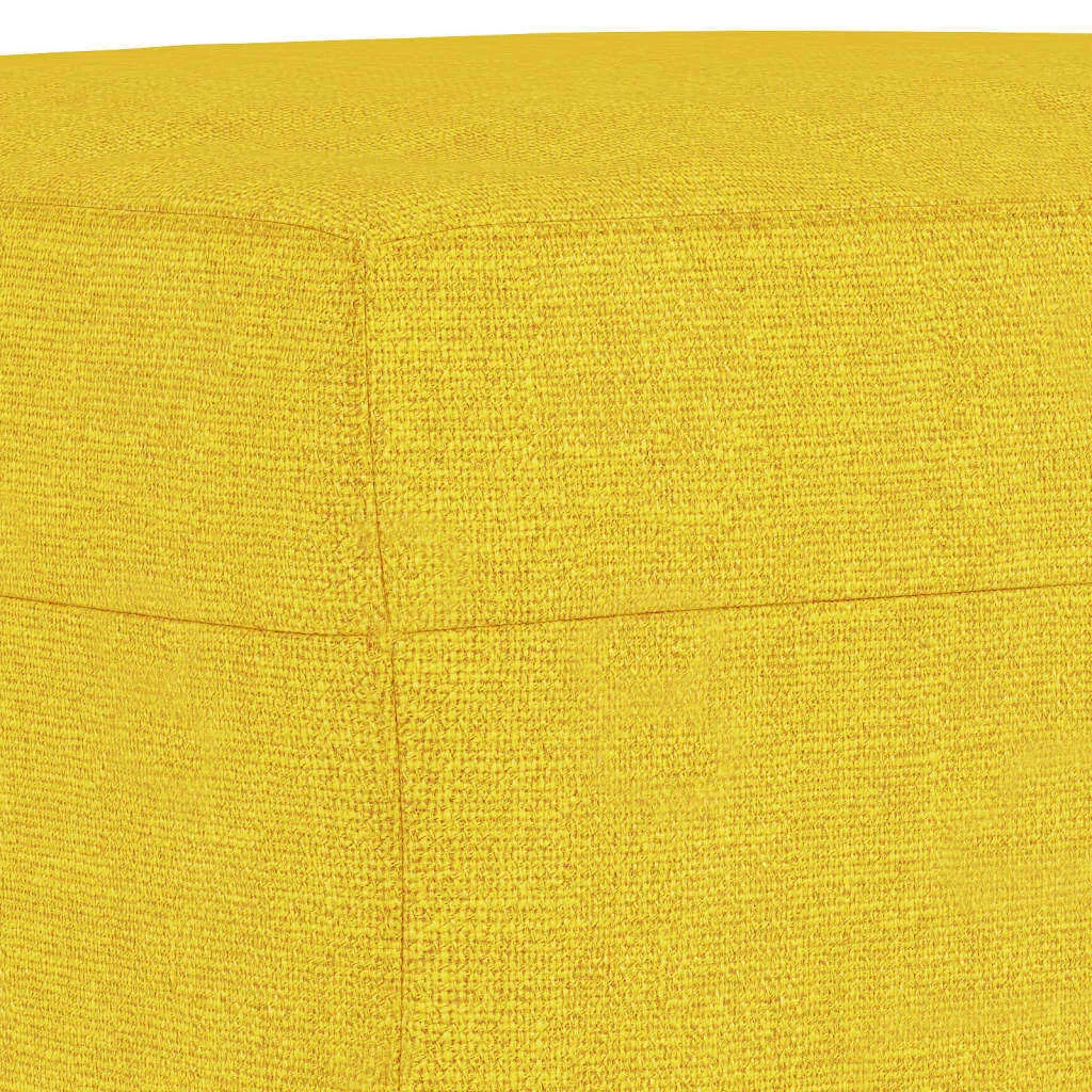 Poggiapiedi Giallo Chiaro SYFAX™ in Tessuto 60x50x41 cm | Comfort Casa - 4