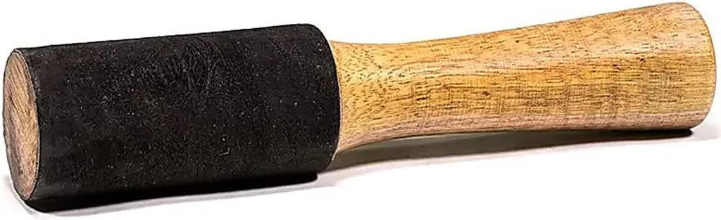 Mailloche pour bol tibétain en bois et daim noir - Set de 2 unités