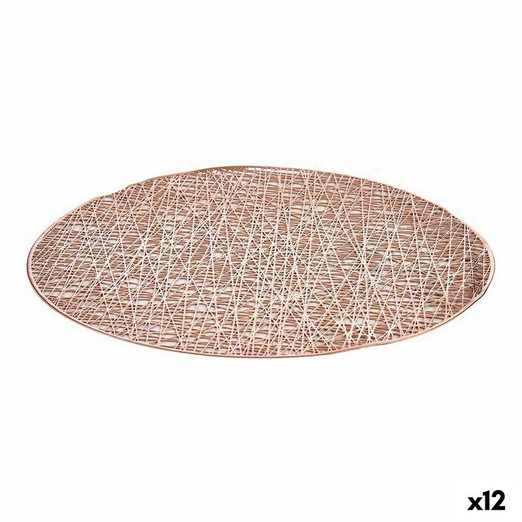 Salvamantel Kinvara Rosa Kunststoff Ø 38 cm (12 Stück)