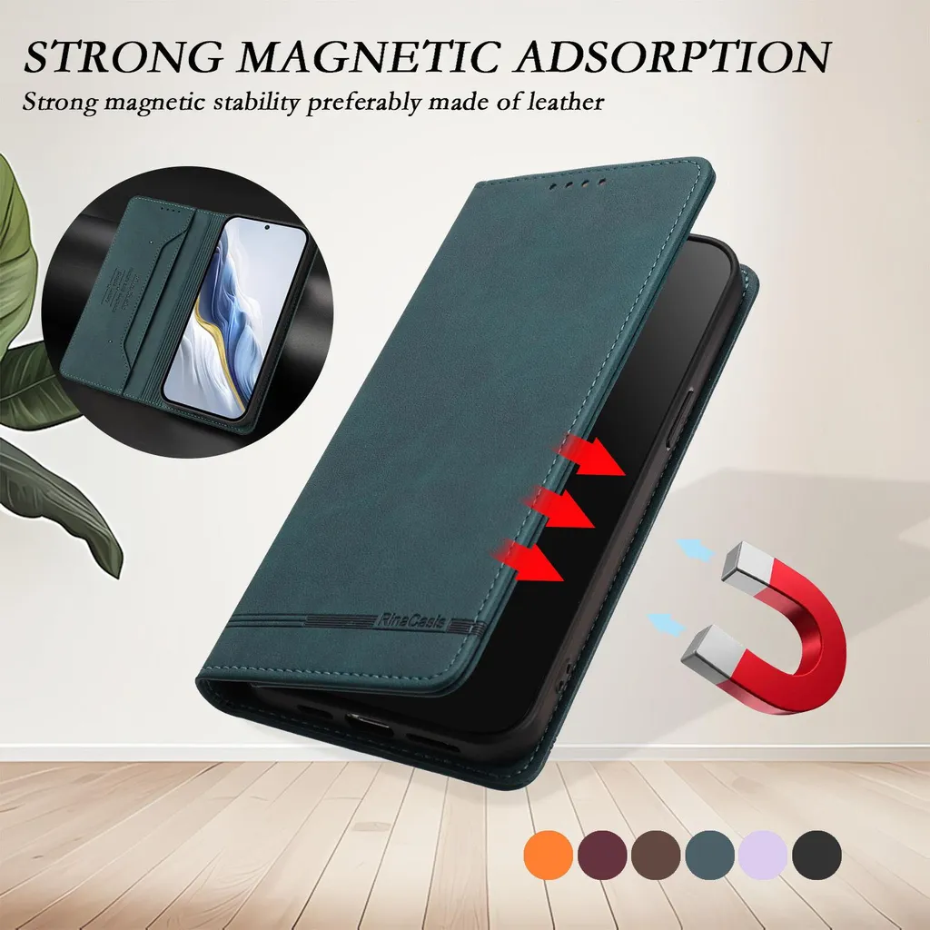 Custodia Elegante Ulefone Note 18 Pro/Ultra Verde Cuoio Vintage - 5