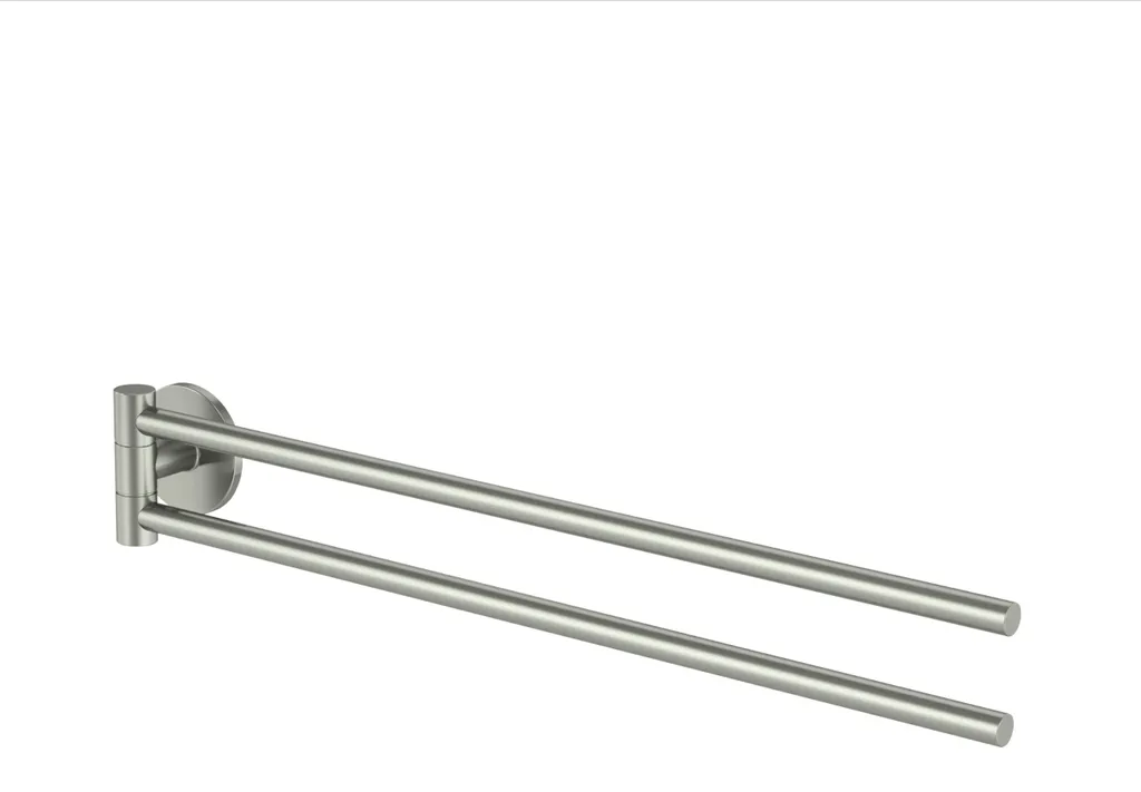 Porte-serviette pivotant NOA 40 cm nickel avec revêtement anti-traces