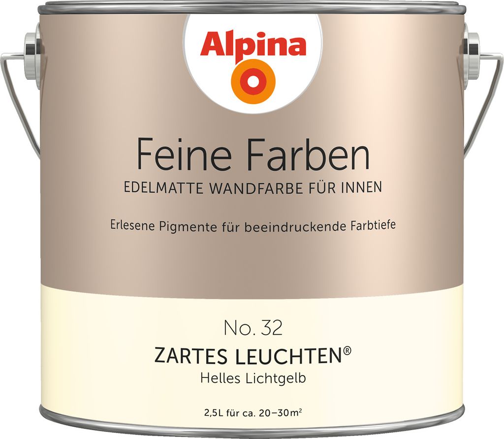 Alpina Feine Farben Wandfarbe No. 32 Zartes Leuchten - Produktbild 