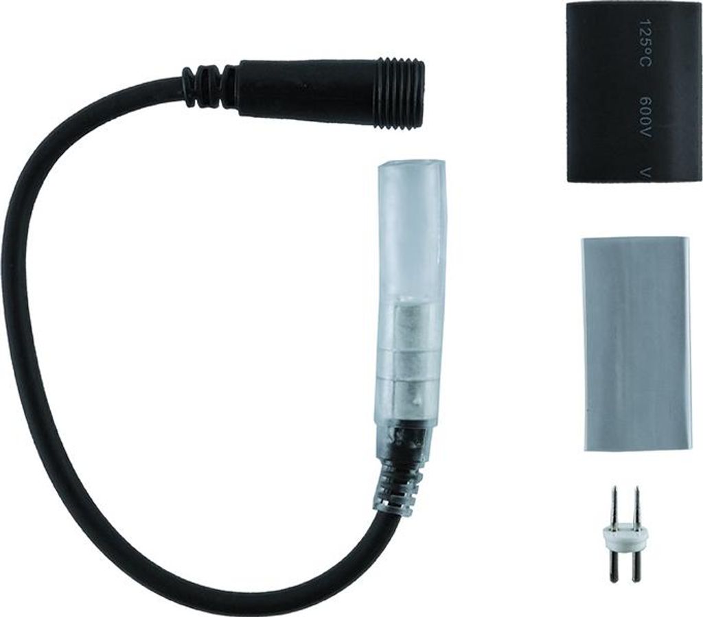 DECOLED Verbindung zwischen Lichtschlauch und EASY FIX Systemen 0,25m, schwarz, weiblich, IP67