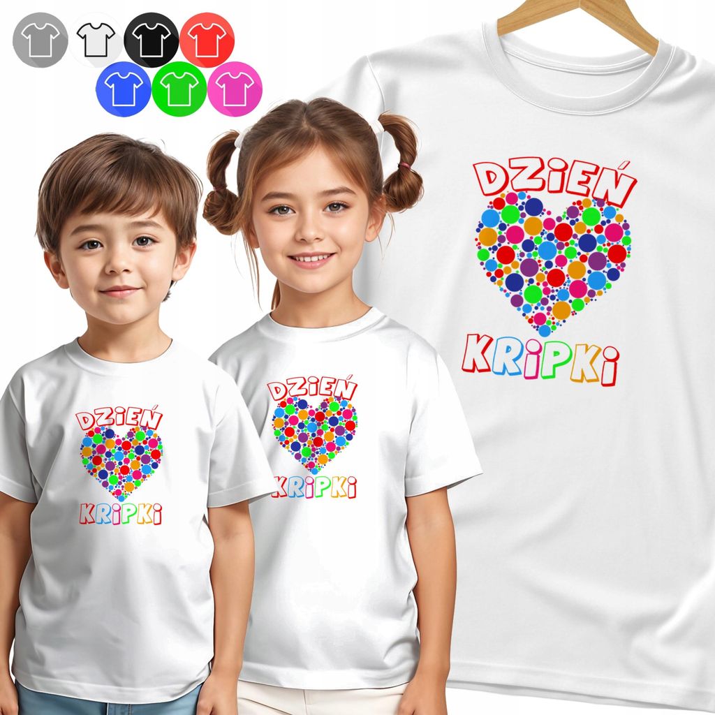 Kinder-T-Shirt - Bunte Punkte Herz Tag Punkte - 86 Xxxs