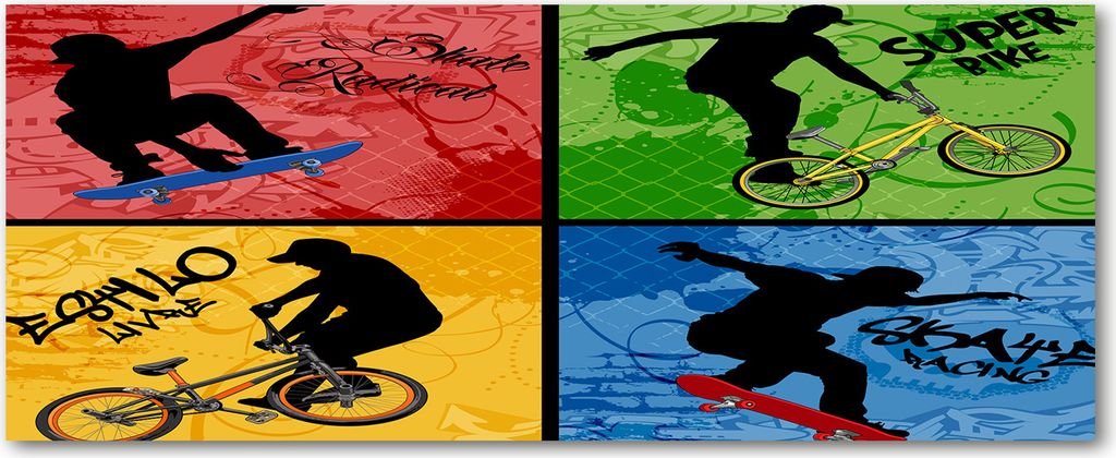 Tulup Glas-Bild Wandbild aus Glas - 125x50 - Wandkunst - Wandbild hinter gehärtetem Sicherheitsglas - Dekorative Wand für Küche & Wohnzimmer -...