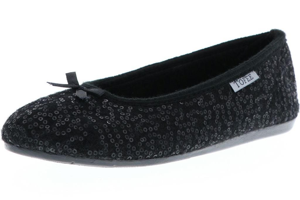TOFEE Damen Hausschuhe Ballerinas schwarz, Größe:38, Produktbild 