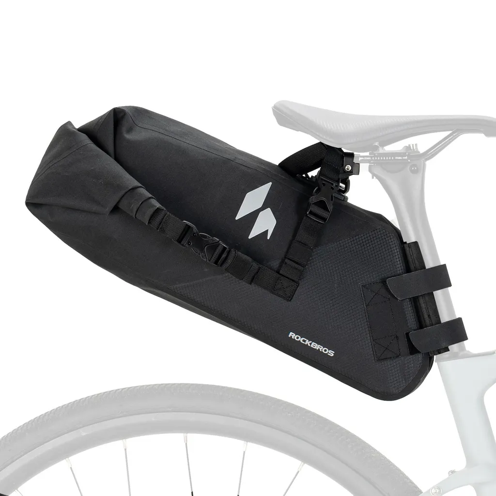 Sac de selle vélo étanche 13L ROCKBROS pour randonnée et gravel bike