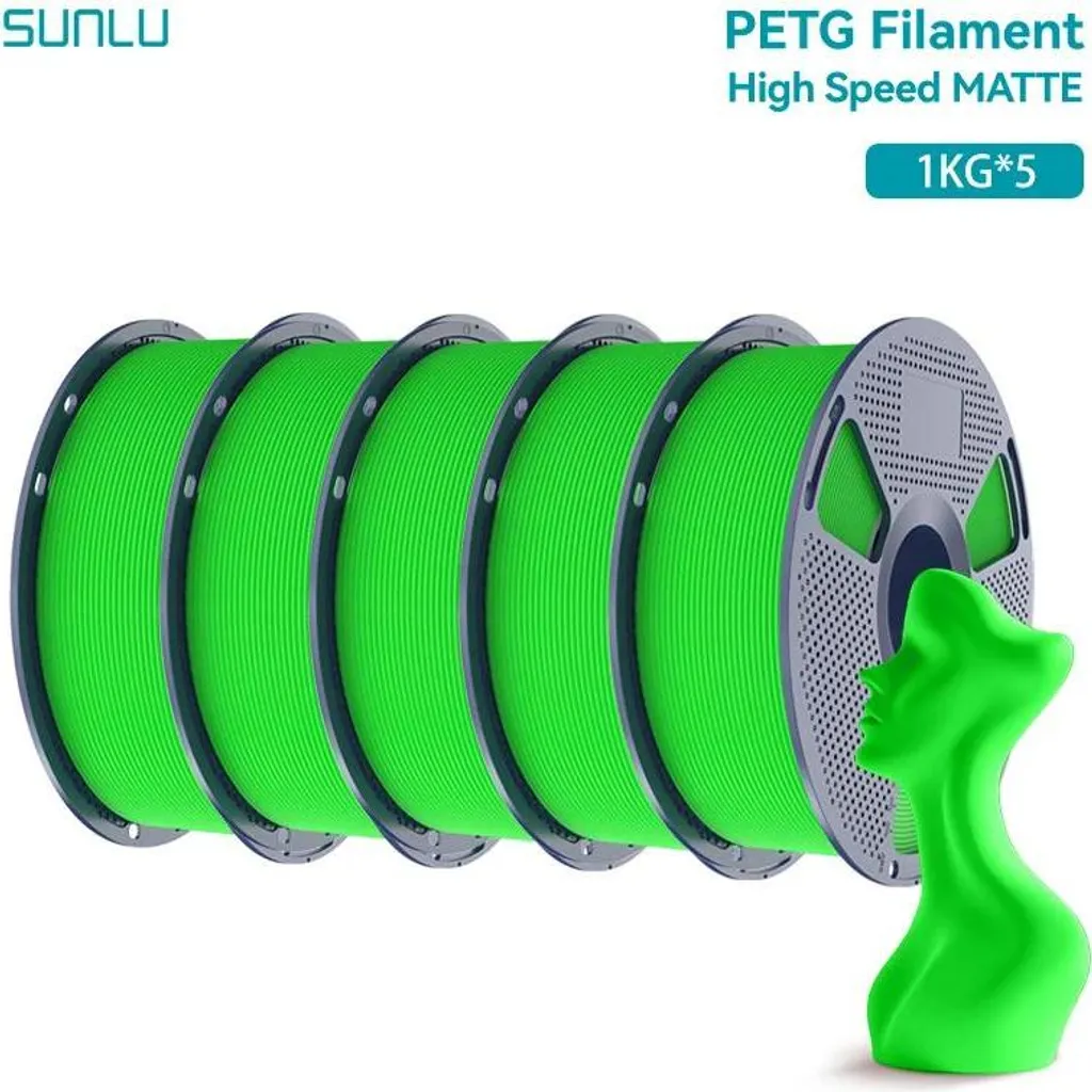 Filament PETG vert mat 1.75 mm à ténacité renforcée sans stringing - 2