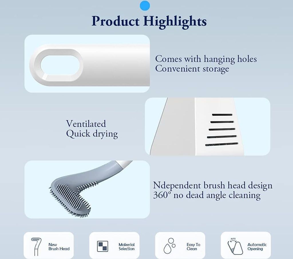 Wc Bürste Silikon Toilettenbürste Klobürste - Produktbild 8