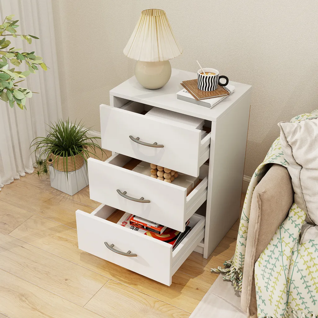Table de nuit pour boxspring et table d'appoint de canapé blanche