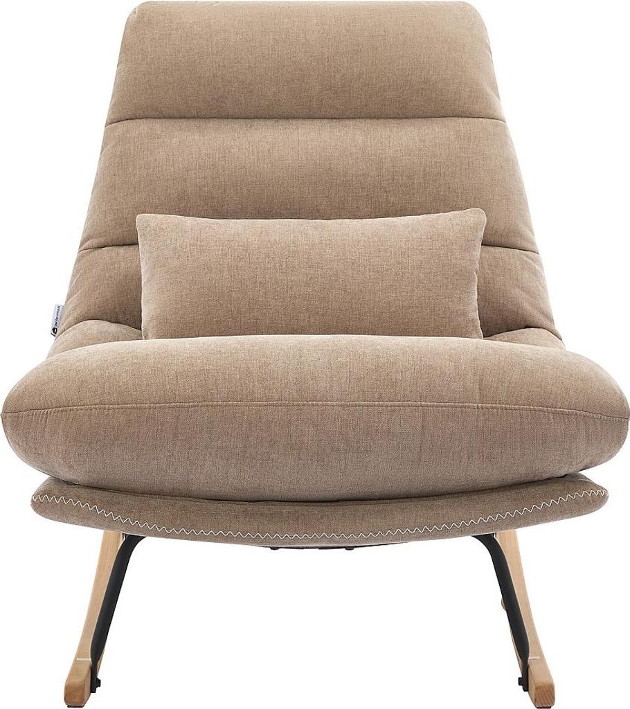 Schaukelsessel - Stoff - Taupe - RELIACO Produktbild 