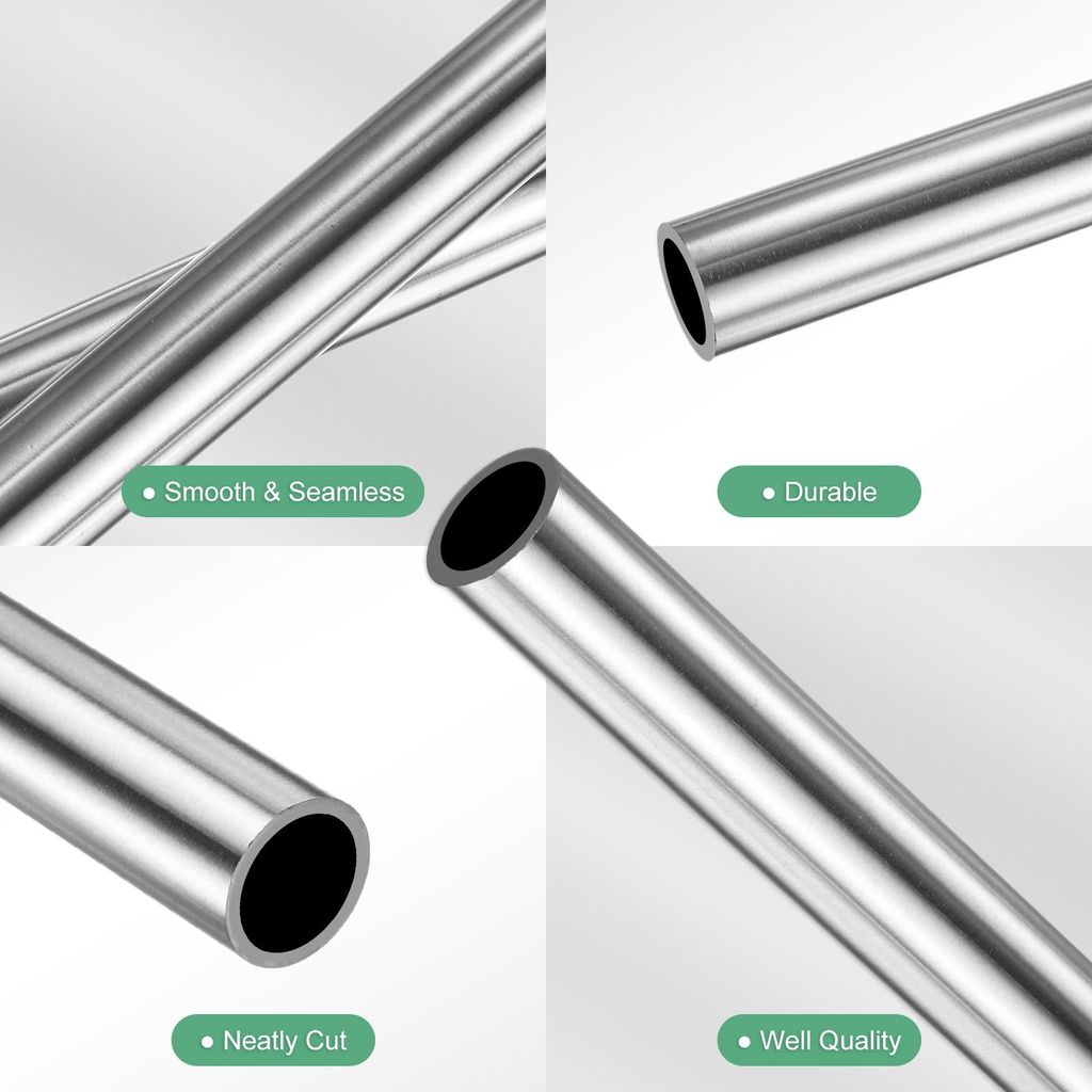 300mm 304 Edelstahlrohr, 16mm Au?endurchmesser 1,5mm Wandst?rke Nahtloses Edelstahlrohr fš¹r Bau/Maschinenbau/DIY-Basteln, Metallgerades Rohr [16...