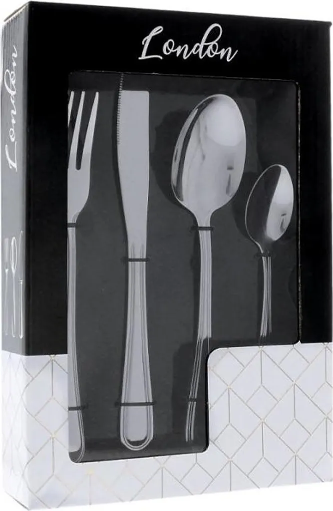 Set de couverts 24 pcs LONDON STA7448 en inox brillant haute résistance
