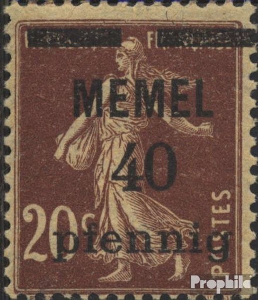 Briefmarken Memelgebiet 1920 Mi 22 gestempelt Aufdruckausgabe
